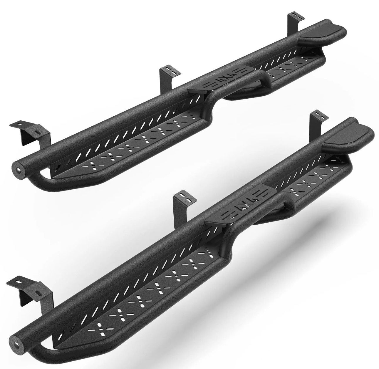 Pofenze Running Boards Compatible With 2005-2023 Toyota Tacoma Crew Cab With 4 Full-Size Doors Textured Surface Side Steps For Truck Black Nerf Bars F