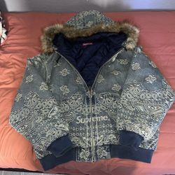 Supreme Jacquard Denim Work Jacket 