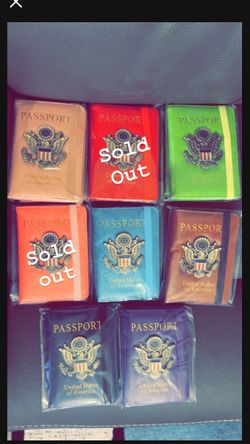 Passport Holder Wallet Cover for Men Women Family, Metal US Badge