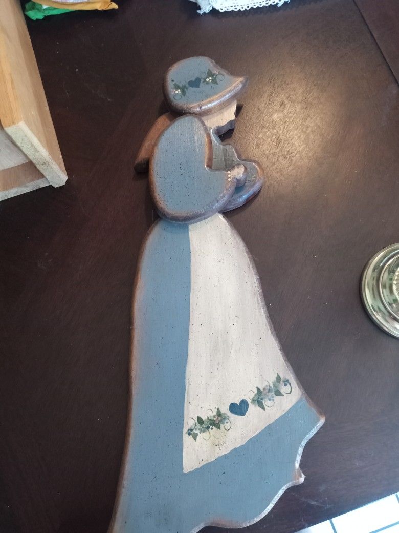Large Wooden Heart Woman Cutout