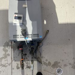 tankless water heater rheem gas used