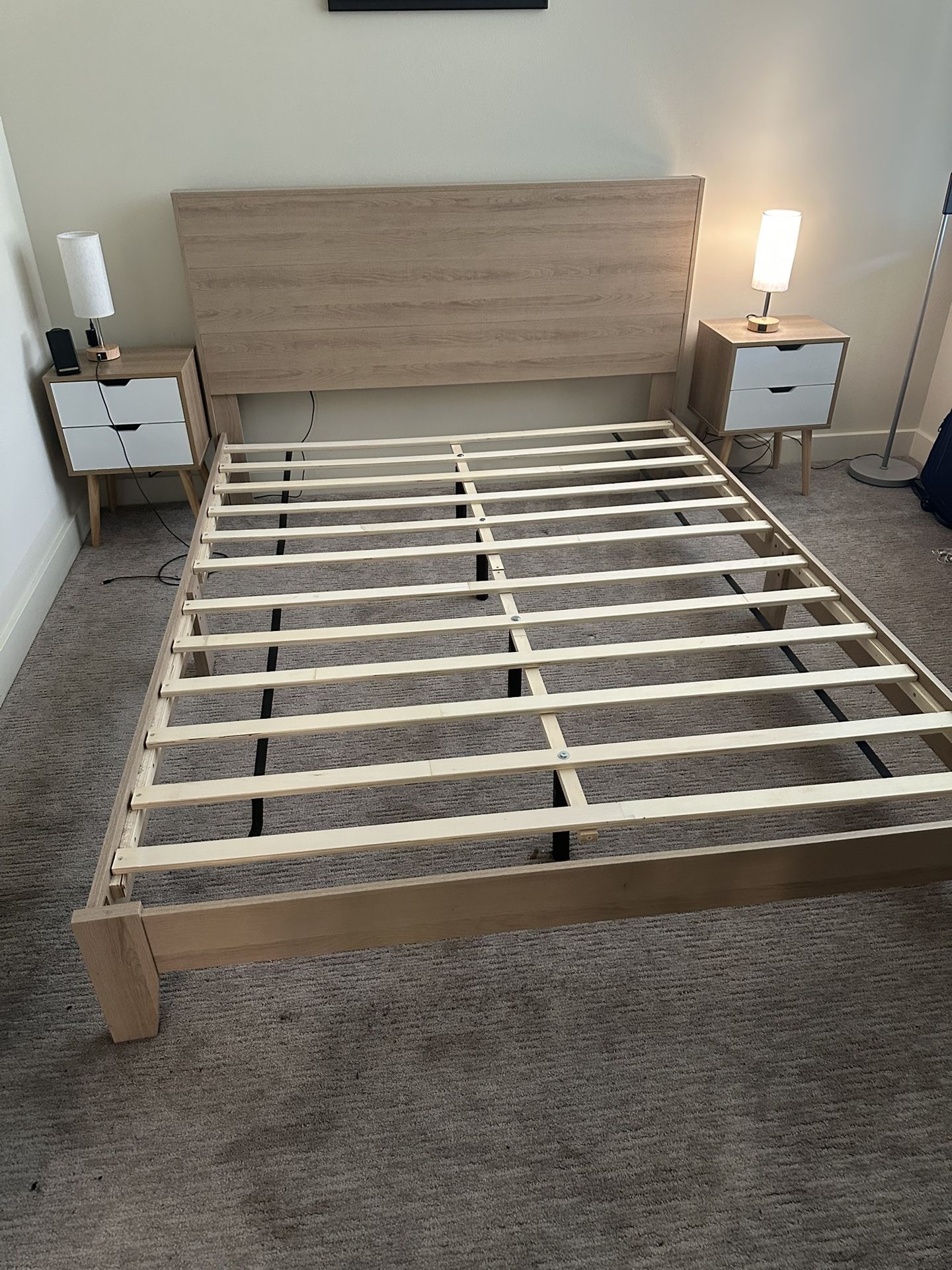 Queen Bed Frame And Nightstands