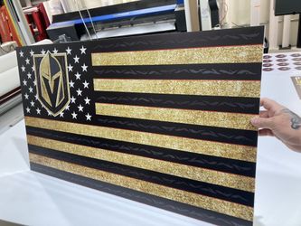 VGK USA Flag Sign Art