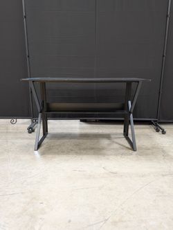 Modern Industrial Style Black Desk with Metal Frame