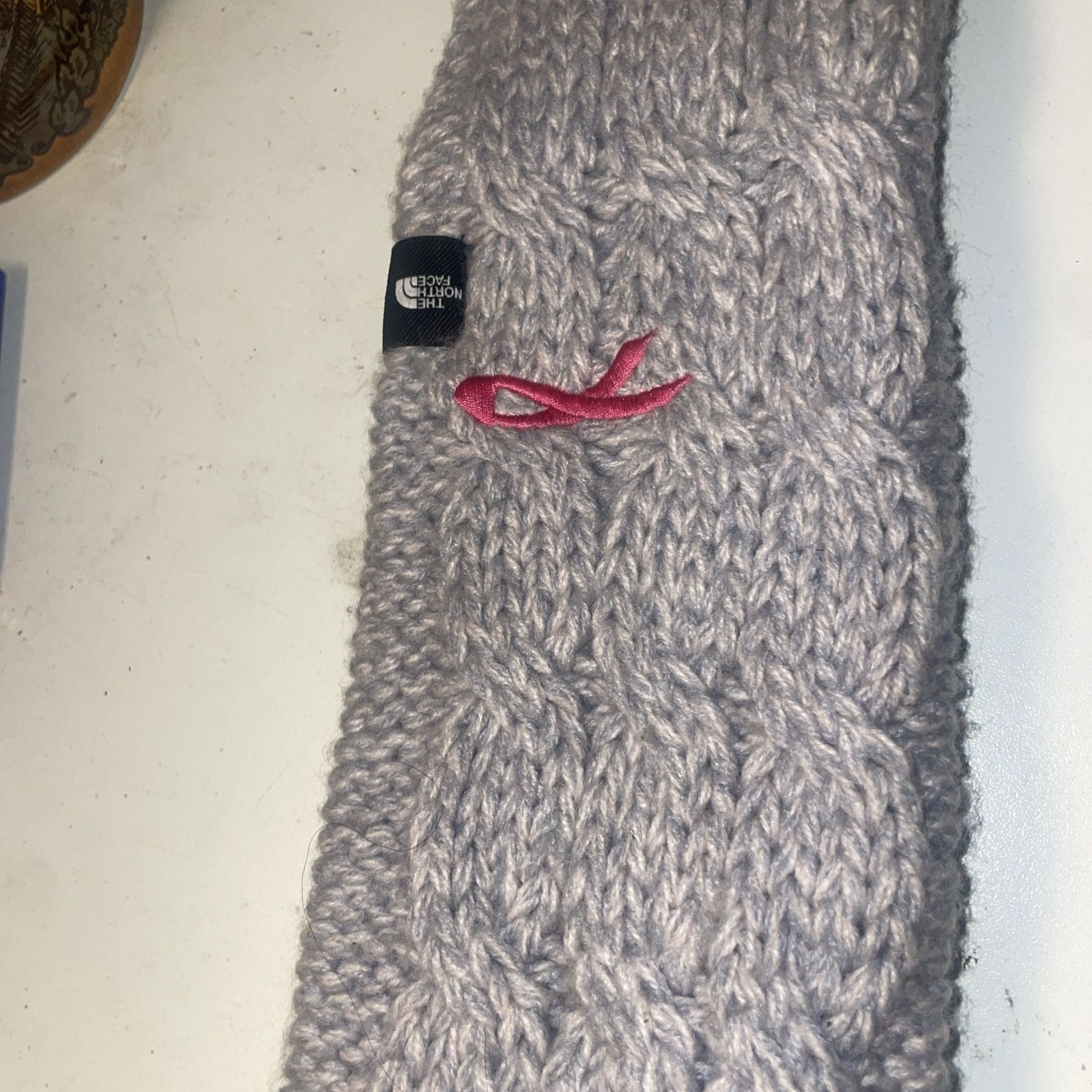 The North Face Women's Oh Mega Earband Headband Ear Warmer Gray Fleece Lined
