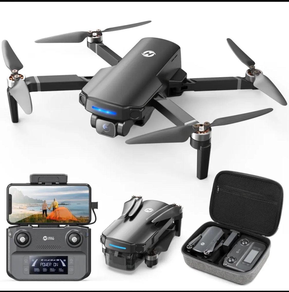 Holy Stone GPS Drone with 4K UHD Camera for Adults Beginner; HS360S 249g Foldable FPV RC Quadcopter with 10000 Feet Control Range, Brushless Motor, Fo