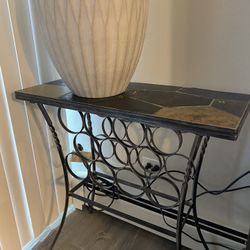 Stone Wine Rack Table 