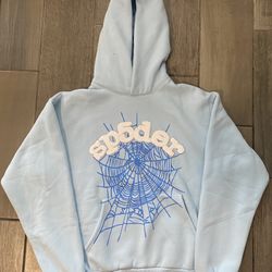 Sp5der Web Hoodie Sky Blue size XL