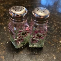 Vintage  Hand painted Salt And Pepper Shakers
