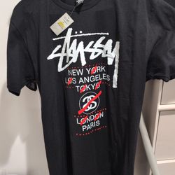 Stussy Custom World Tour T-shirt Size L