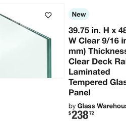 9/16 Laminated Tempered Low Iron Glass 