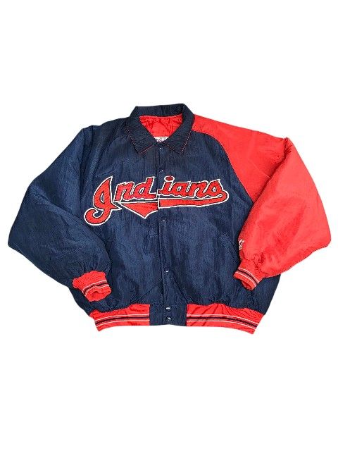 Vintage Cleveland Indians Starter Jacket Diamond Collection 1990s Men’s XL Vtg
