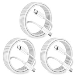 new  USB C to USB C Charging Cable 10ft 60W 3Pack,Long Type C to C Fast Charger Cord for Apple,for iPhone 15/15 Pro/Plus/Pro Max, for MacBook Pro/2021