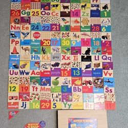 Wooden Puzzle Cards (80 Wooden Matching Cards).