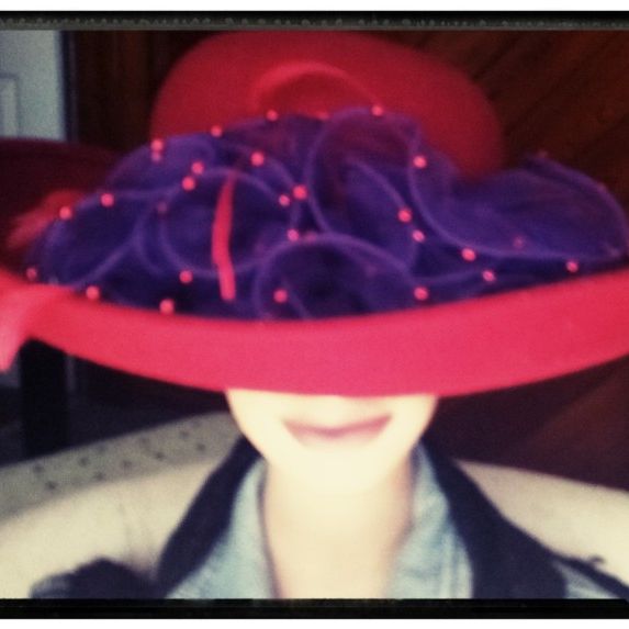 Kentucky Derby & Mint Juleps Would Pair Fine With Red Hat Society Tea Party Hat