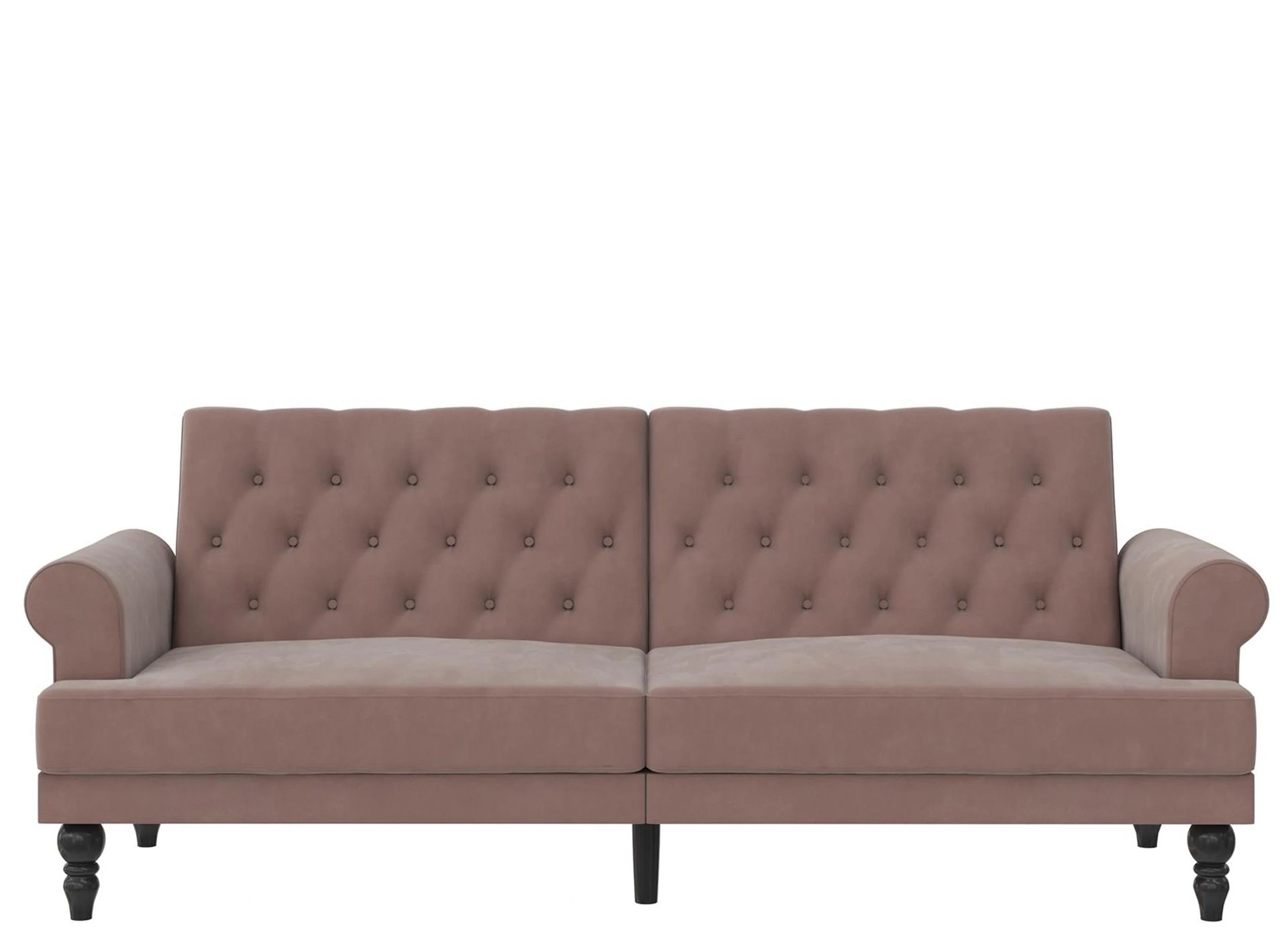 Blush Velvet Futon