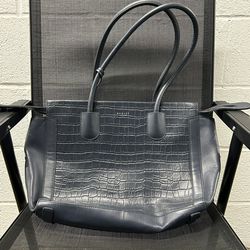 RADLEY NAVY KELHAM GARDENS LEATHER FAUX CROCODILE ADJUSTABLE BAG BNWT