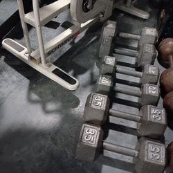 3 Pairs Of Dumbbells...