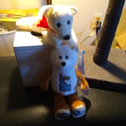 Limited Treasures Idaho Coin Bear And 24 Karat Beanie Bopper Bear.