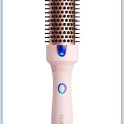 K&K 1.5 Inch Ceramic Tourmaline Ionic Curling Brush Volumizer - Hot Brush Creates Root Volume & Loose Curls, Volume Curls, Hair Styling Tool @A11-391