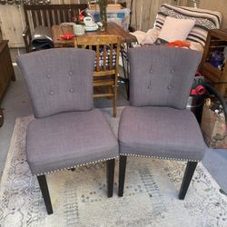 Modern Upholstered Accent Chairs – Set of 2