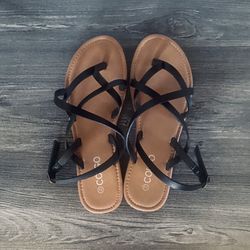 Strappy Black Sandals 