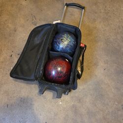 2 Bowling Balls With Brunswick Bag 
