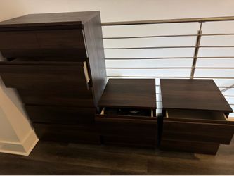 IKEA dresser and 2 nightstand