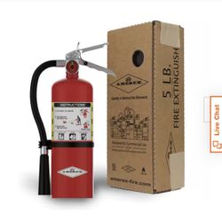 ABC Dry Powder Fire Extinguisher, 2.5 lb – 1-A:10-B:C Rated, Fire Extinguisher for Home, Kitchen, Office & Vehicle, Fire Extinguisher with Easy-Grip H