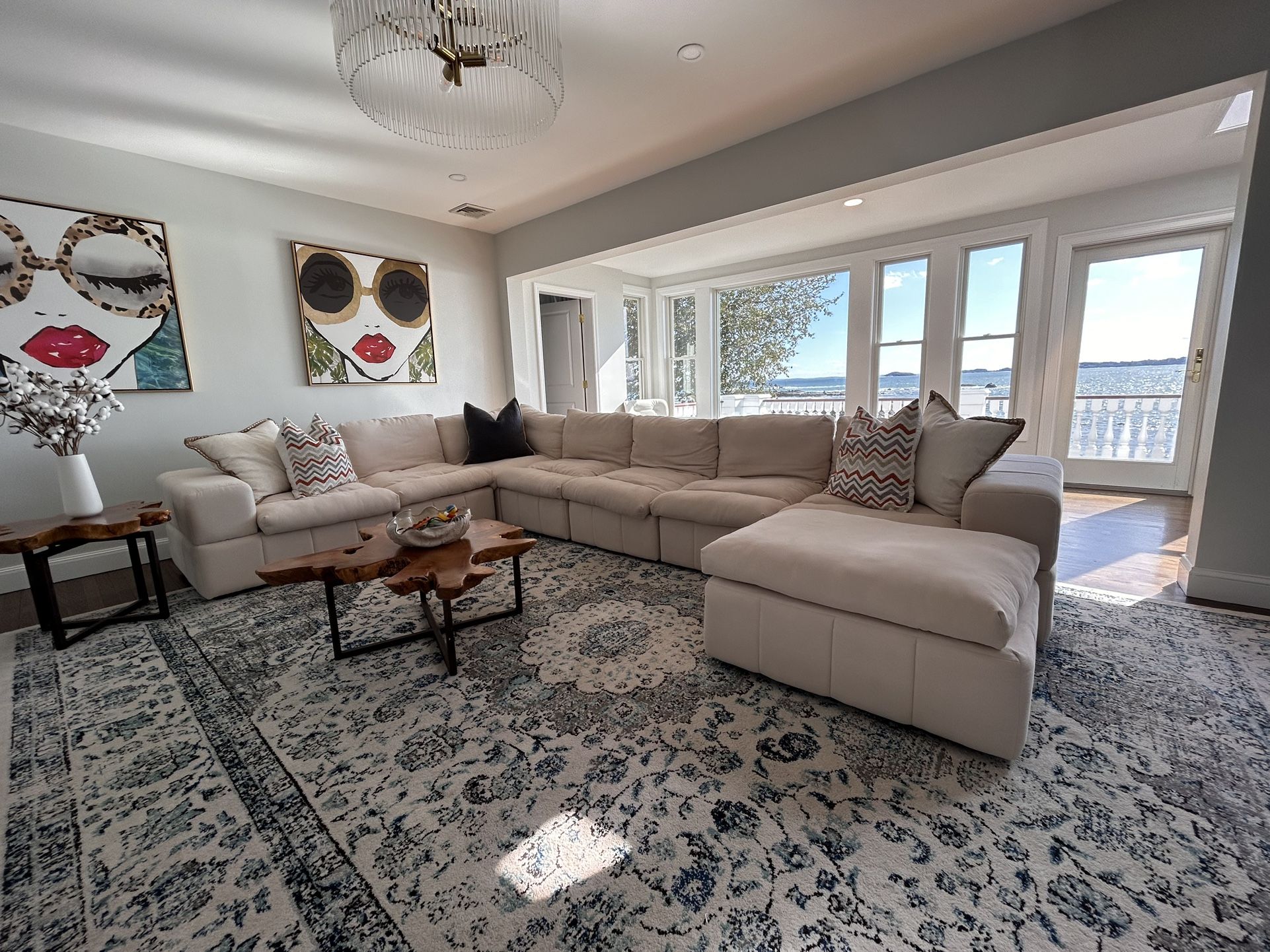 Modular 8 Pieces upholstered sectional Sofa