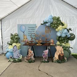 Classic Pooh Balloons Backdrop And Props
