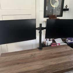 Dual Samsung Monitors w/Stand