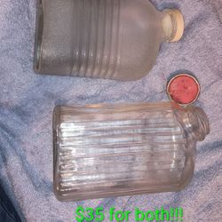 Vintage Glass Refrigerator Bottles! Both For Only $35!