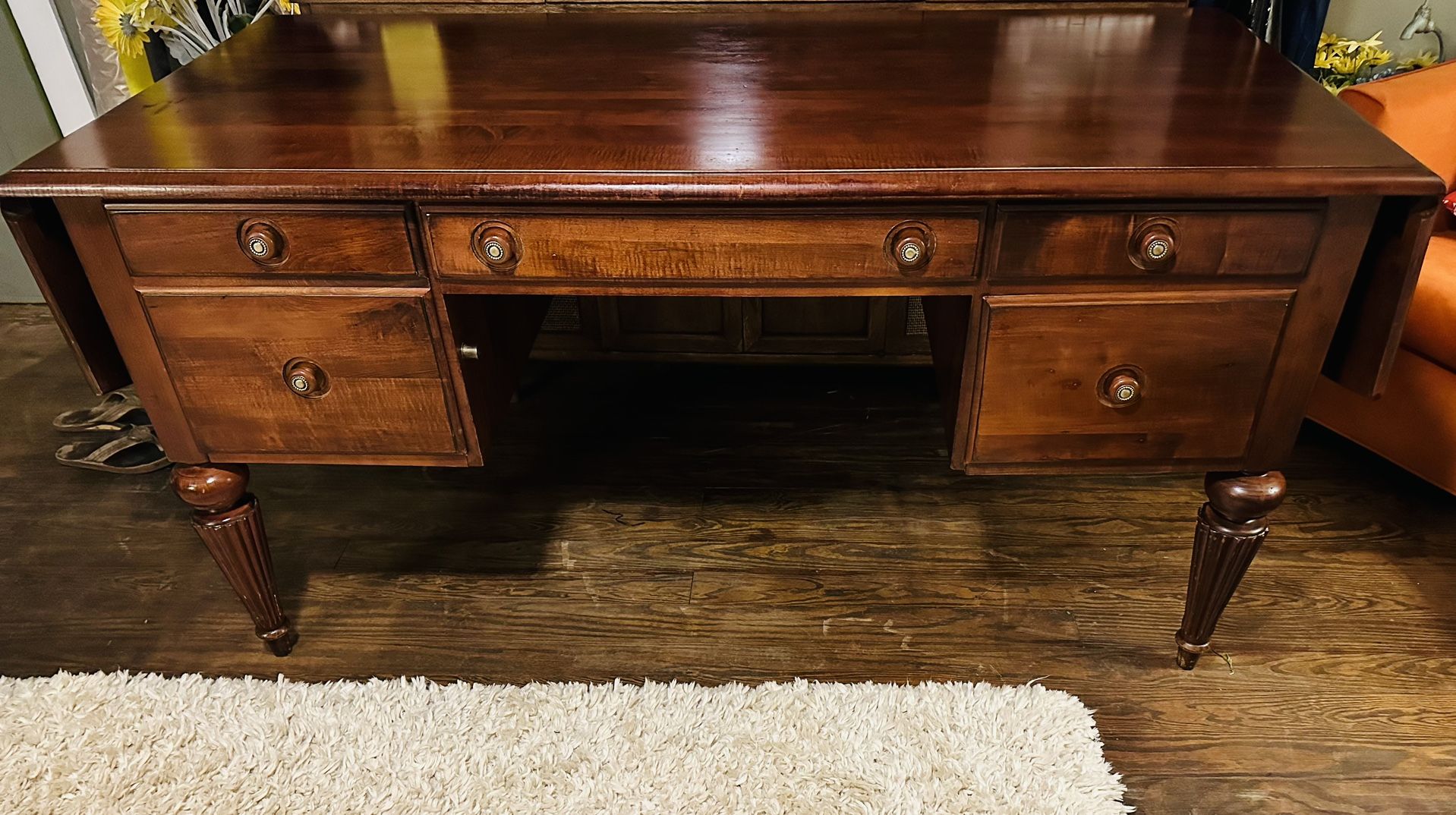 Vintage Ethan Allen Executive Desk 