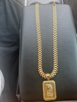 10kt Rolex Chain with Pendant set
