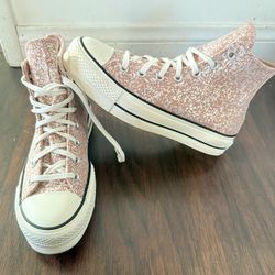 Converse Chuck Taylor All Star Glitter Platform Sneaker - Women's