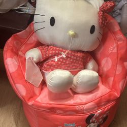 Both Hello Kitty And Minnie Mouse Bean Chair For $25