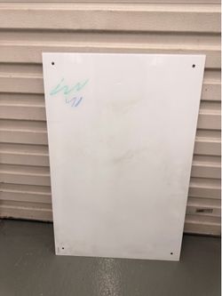 Glass Dry Erase Whiteboard, 24” x 36”, Frameless