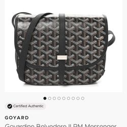 Goyardine Belvedere II PM Messenger Bag Black