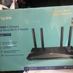 Ax 1800 4 Stream Dual Band WiFi 6 Router Archer 1800brand New In The Box Cost Me $160