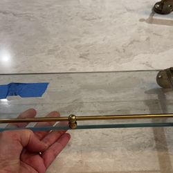 Brass/glass Bathroom Shelf