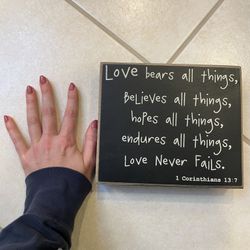 Home Decor 1 Corinthians 13:7