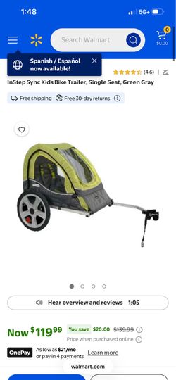 Instep Sync bike trailer