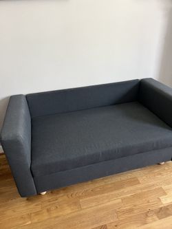 Small Space Sleeper Sofa / Storage — gray
