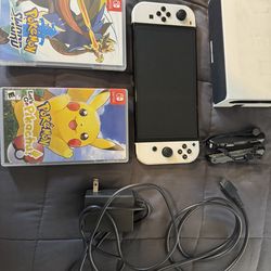 Switch oled with 2 Pokémon games