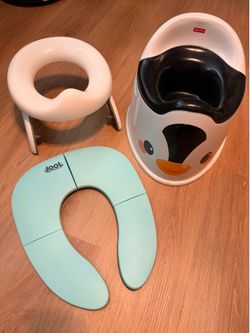 Potty Training Bundle – Fisher-Price Penguin Potty + OXO Tot + Jool Baby Travel Seat