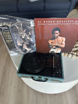 Record Player With Two Vinyl Records