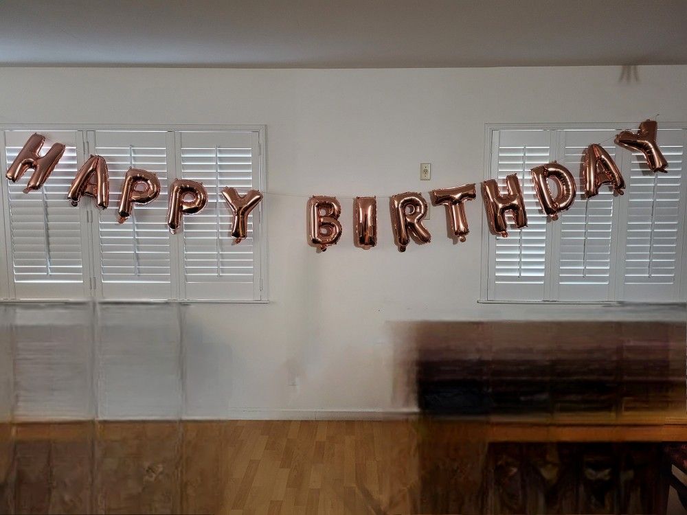 LIKE NEW "Happy Birthday" party decor sign
