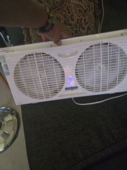 Holmes 9" 2 Speed Twin Blade Manual Window Fan with Reversible Airflow White