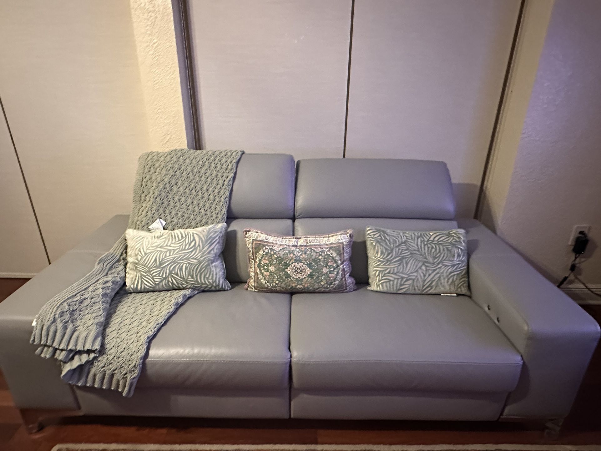 Italian Leather Sofa Set